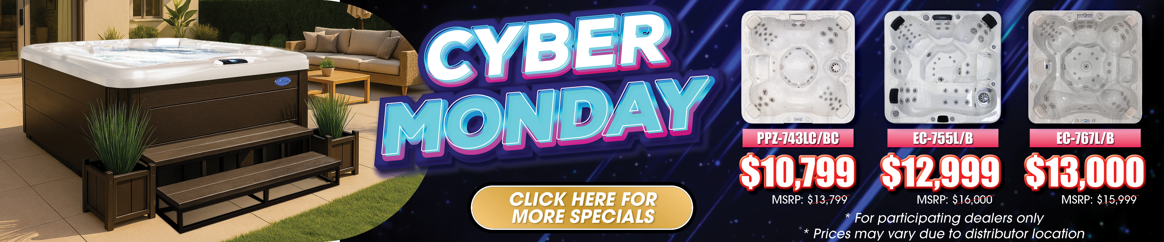 Calspas hot tub being used in a family setting - Orlando