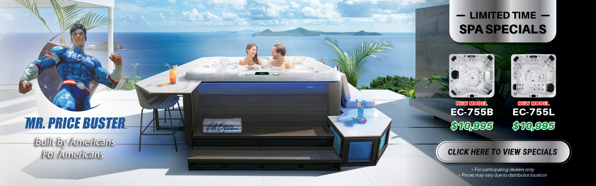 Calspas hot tub being used in a family setting - Orlando
