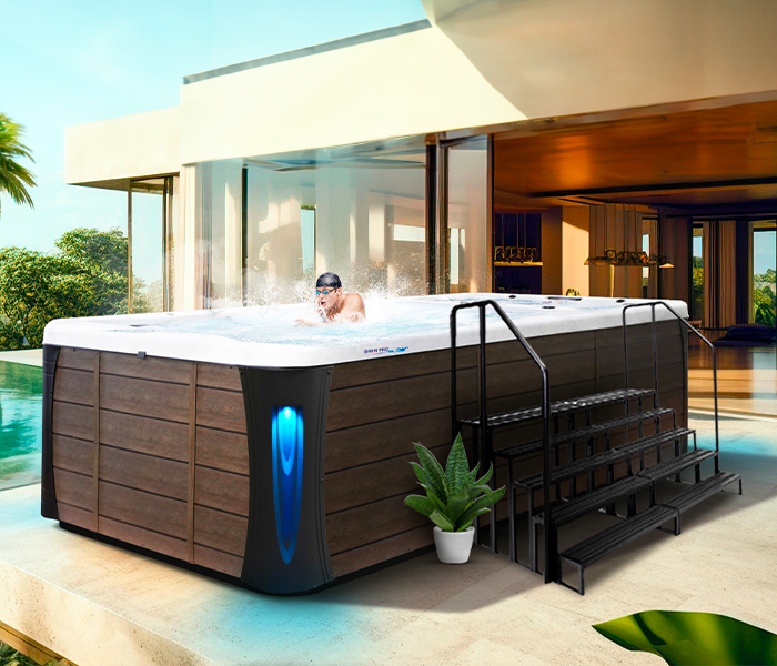 Calspas hot tub being used in a family setting - Orlando